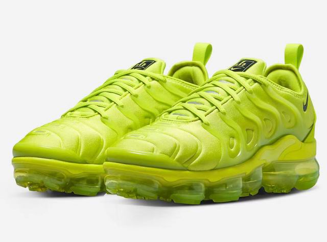Green Nike Air VaporMax Plus Neon Volt Men's Running Shoes-57